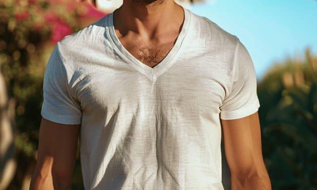 Tee shirt col v homme en matière bio