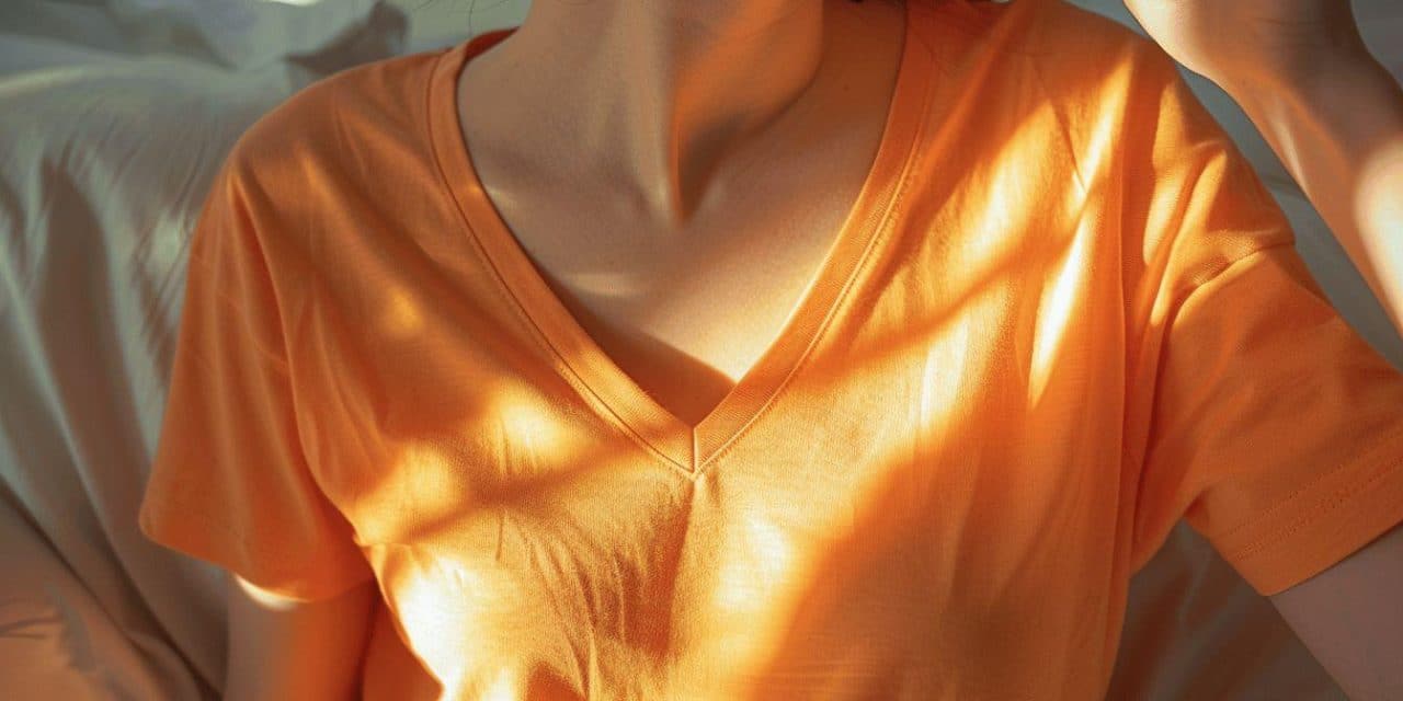 T shirt col v, je déteste les poils qui débordent