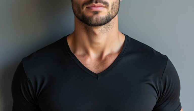 découvrez nos astuces pour porter un t-shirt col v homme sans que les poils ne débordent, et adoptez un look impeccable en toutes circonstances.